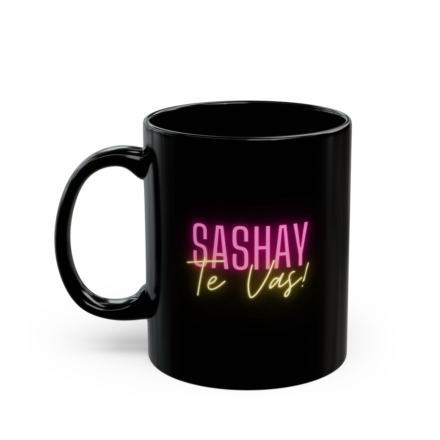Black mug with colorful text on a white background Drag Race Spain, Drag Race Espana, Rupaul, Rupaul's Drag race, Drag Queens, LGBT, Queer culture