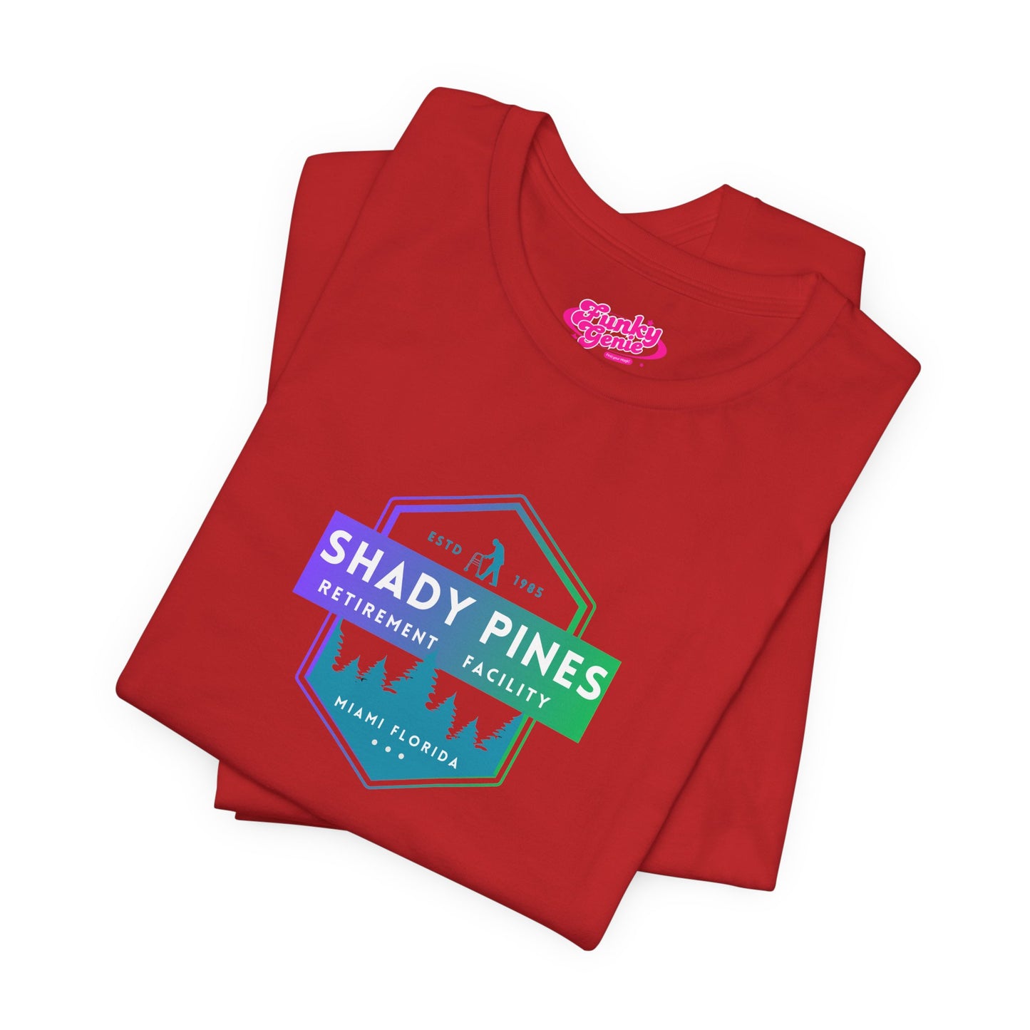 Shady Pines Retirement Tee, Unisex Jersey Shirt, Fun Golden Girls Inspired Fan Vintage Style T-Shirt