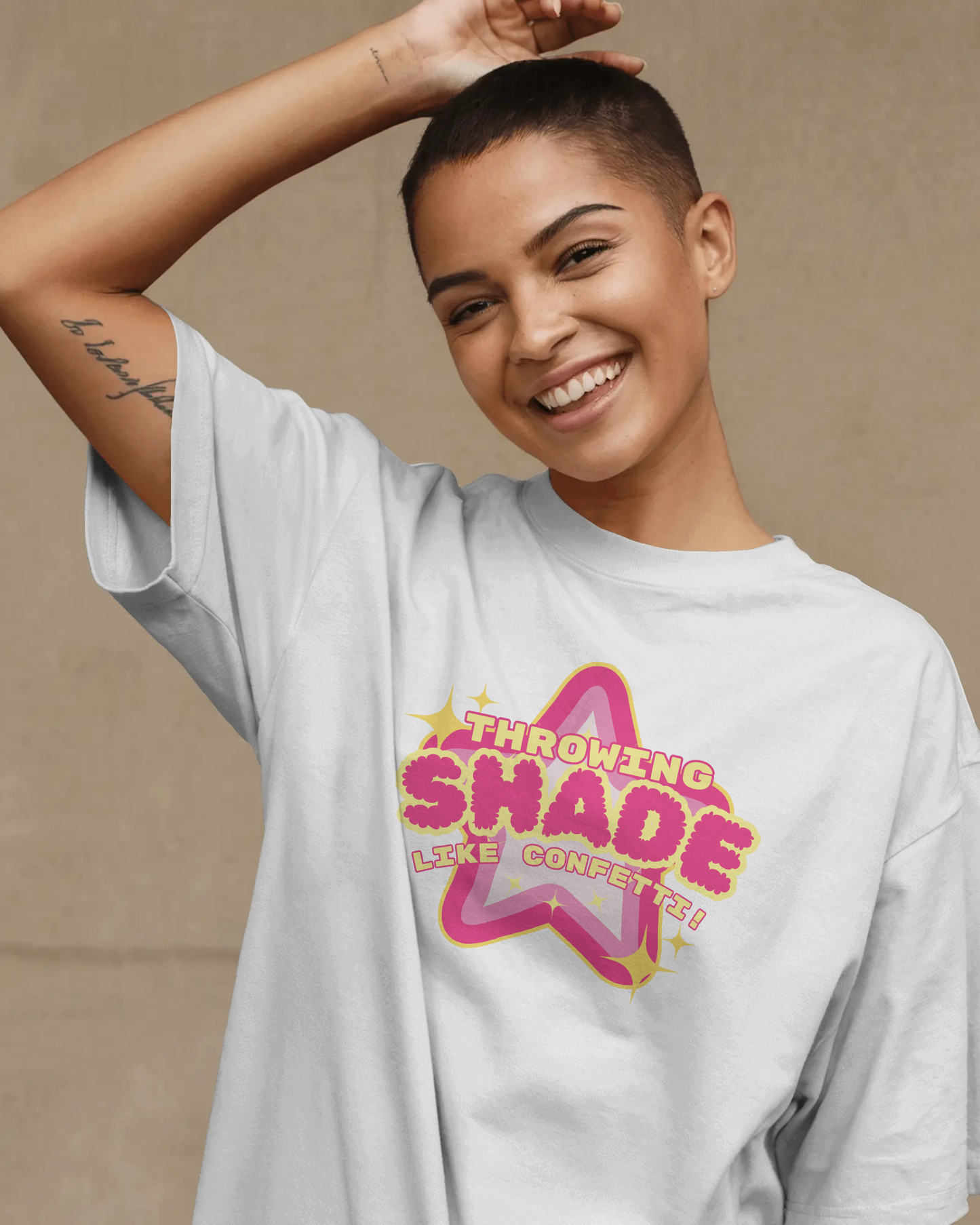 Throwing Shade like Confetti - Unisex Heavy Cotton Tee, Trendy T-Shirt, Gift for Friends, Party Wear, Casual Outfit, Summer Style