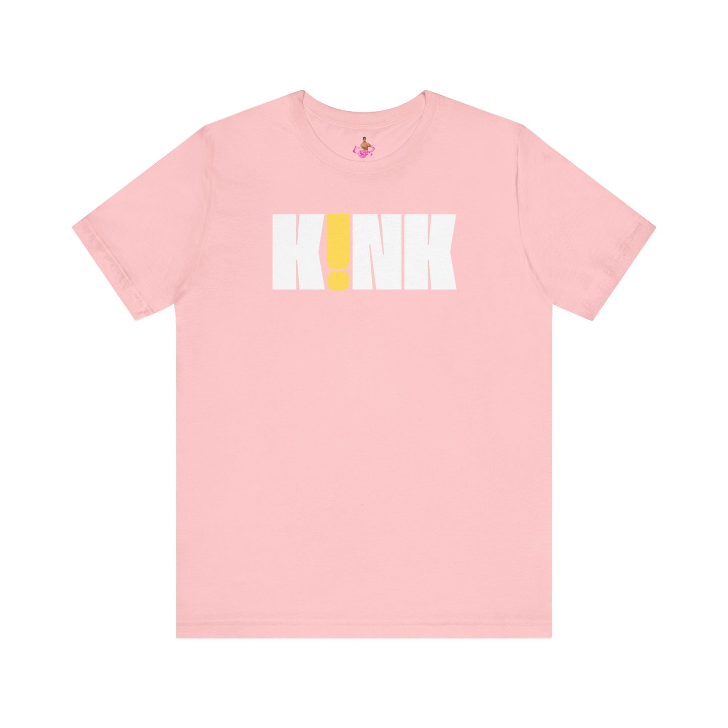 Pink t-shirt with 'KINK' printed on it against a white background Kink, LGBTQIA+, Queer