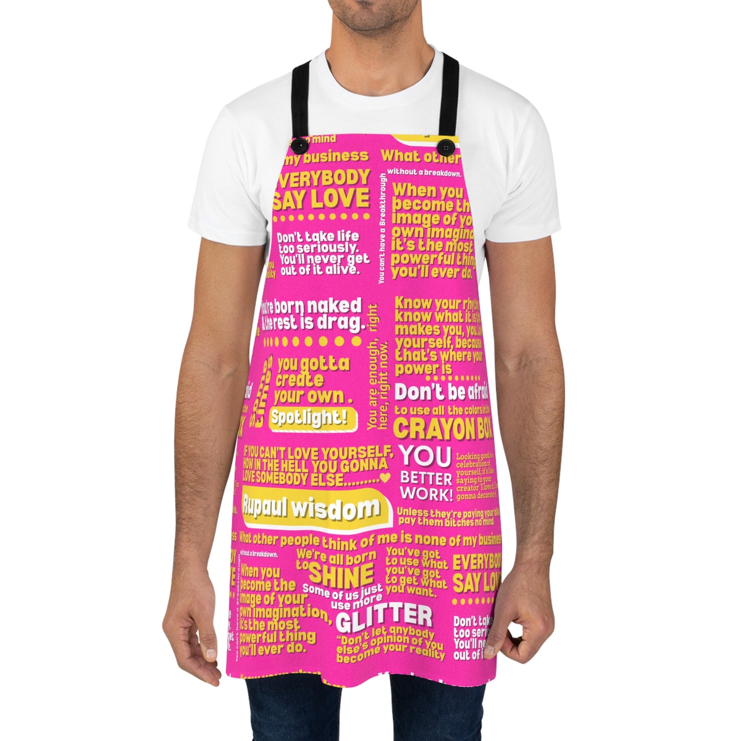 Vibrant Apron featuring Rupaul's most Inspiring Quote , Cooking Gift, Bakeware, Rupaul's Drag race Cooking Lover Gift, Artsy Apron, Rupaul Inspired Apron