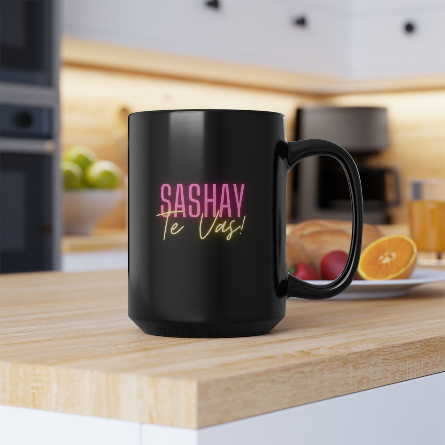 Black mug with colorful text on a white background Drag Race Spain, Drag Race Espana, Rupaul, Rupaul's Drag race, Drag Queens, LGBT, Queer culture