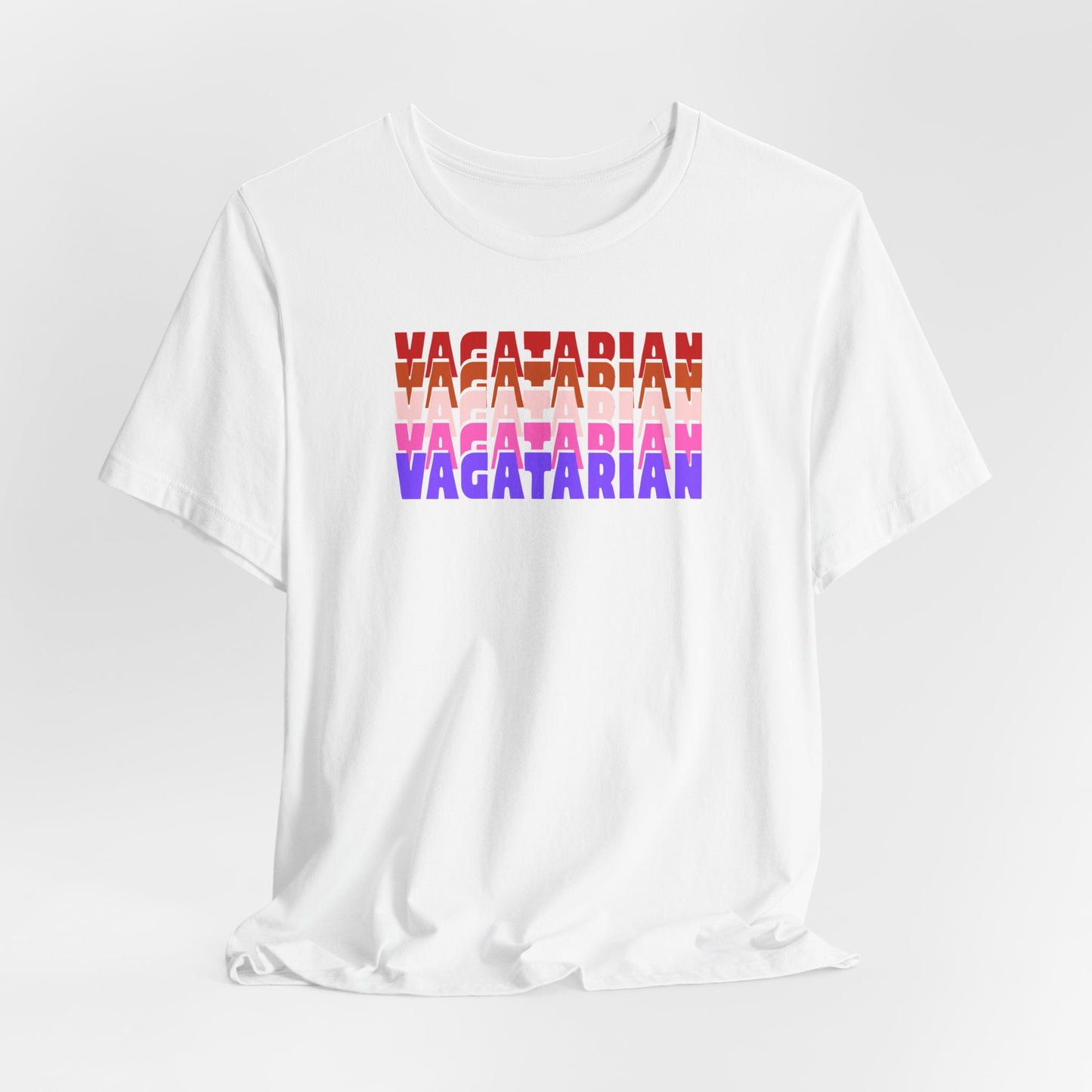 Vagatarian Unisex Jersey Tee, Casual Graphic T-Shirt for Everyday Wear, Perfect Gift for Food Lovers, Summer Tee, LGBTQ+ Pride Shirt