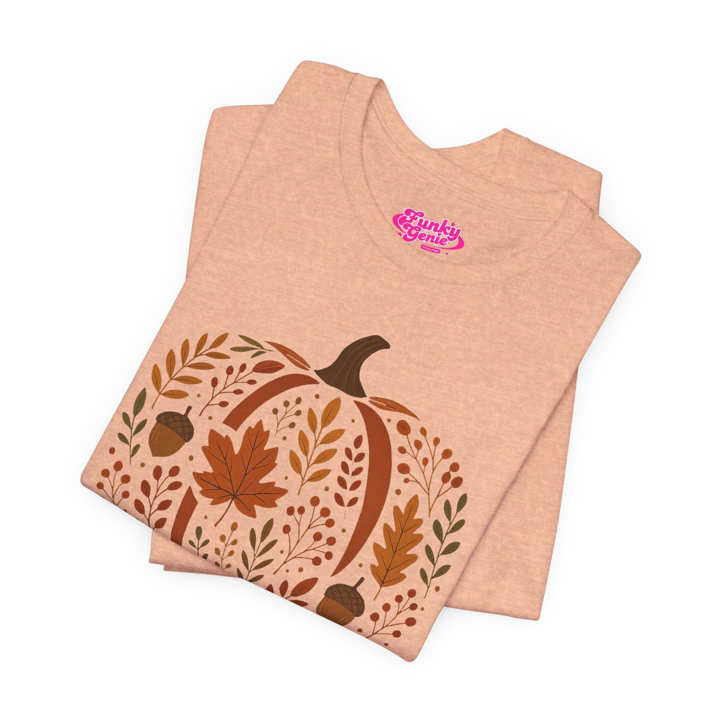 Autumn Pumpkin Tee, Fall Harvest Shirt, Unisex Short Sleeve T-shirt, Thanksgiving Apparel, Cozy Autumn Vibes