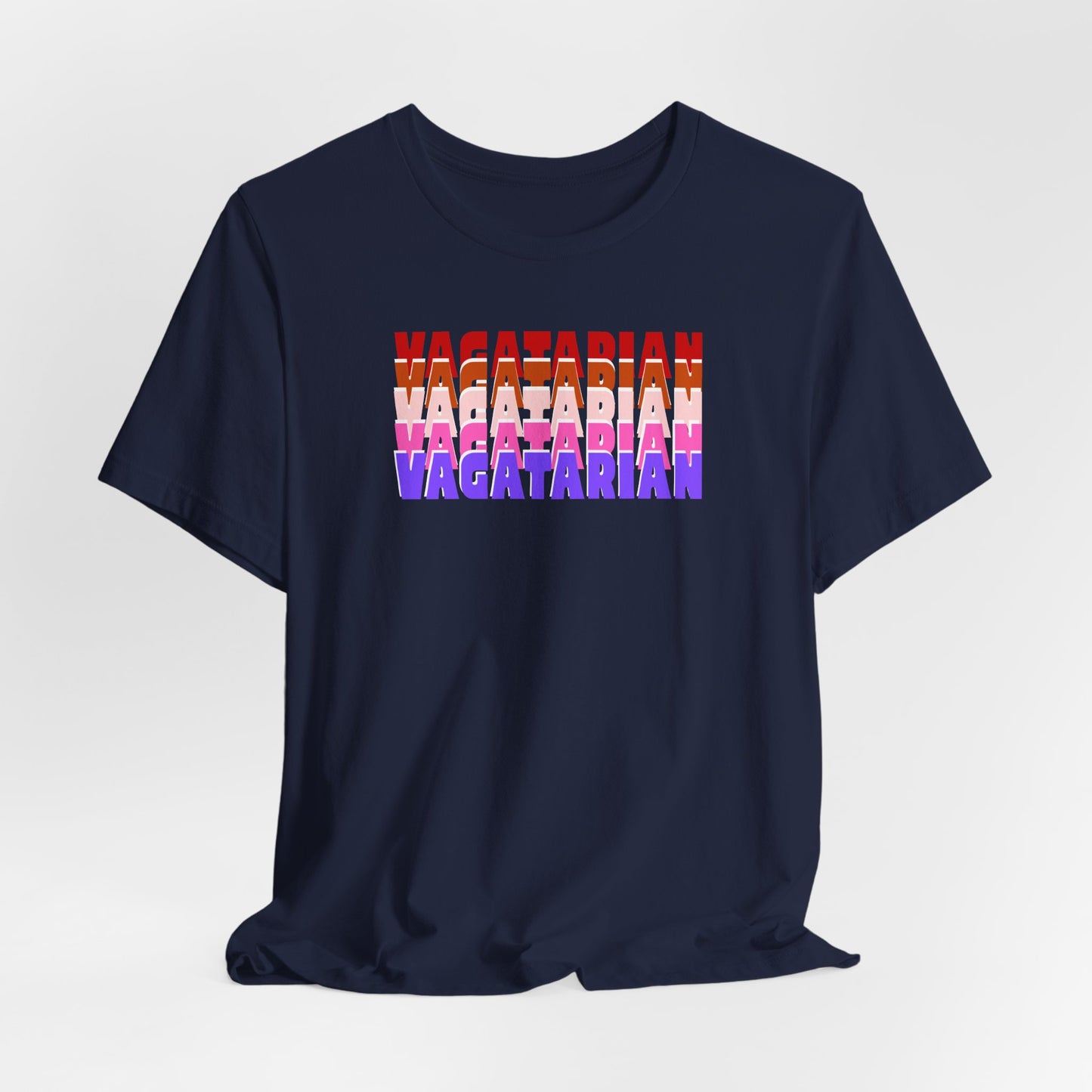 Vagatarian Unisex Jersey Tee, Casual Graphic T-Shirt for Everyday Wear, Perfect Gift for Food Lovers, Summer Tee, LGBTQ+ Pride Shirt