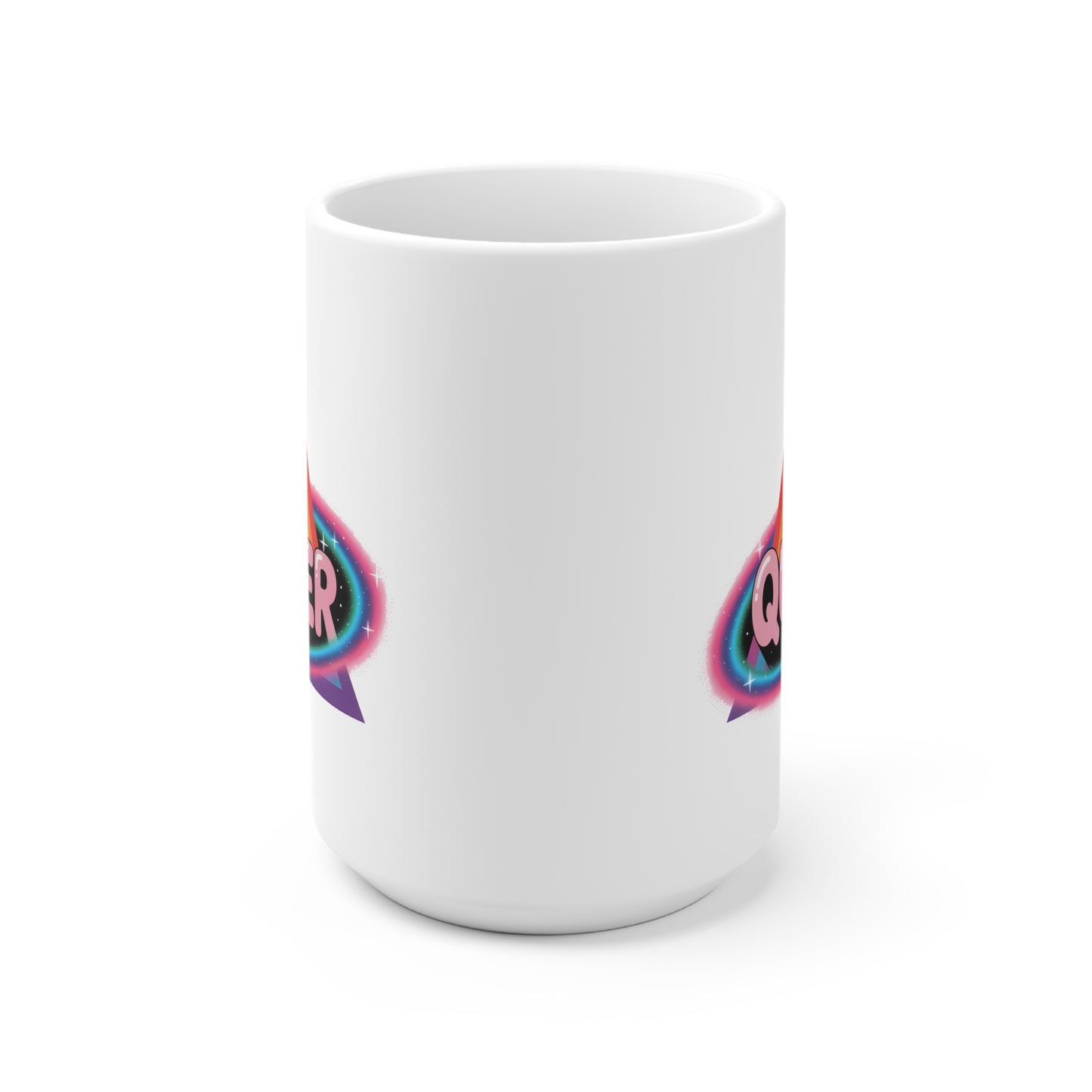 Pride Ceramic Mug, Queer Coffee Cup, LGBTQ+ Gift, Rainbow Mug, Queer Affirmation, Cute Mug for Home