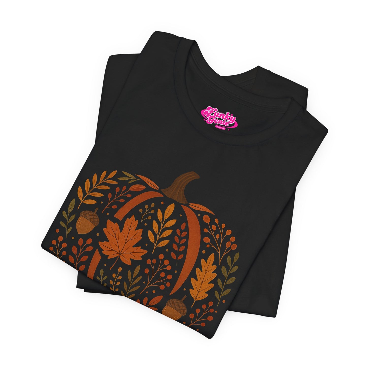 Autumn Pumpkin Tee, Fall Harvest Shirt, Unisex Short Sleeve T-shirt, Thanksgiving Apparel, Cozy Autumn Vibes