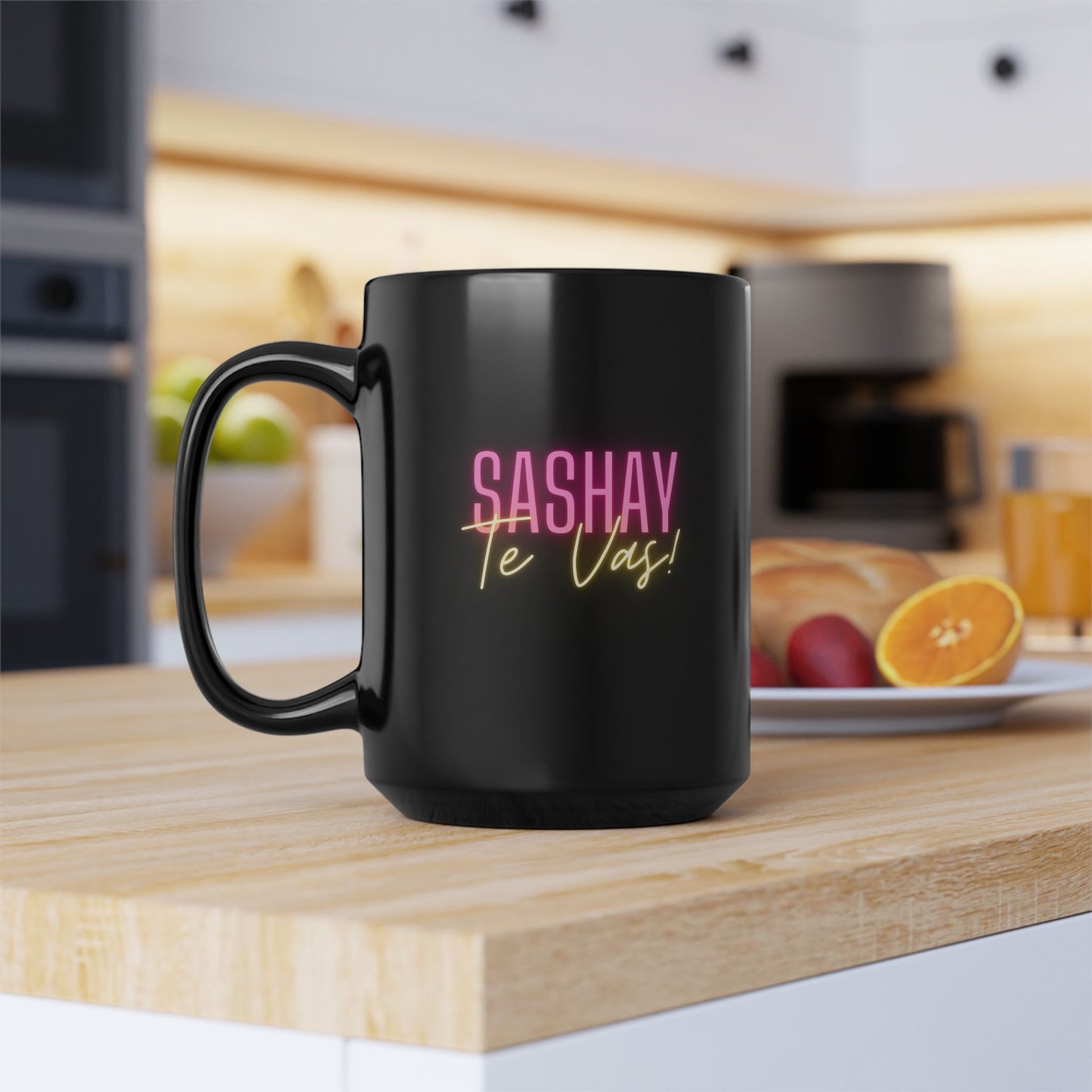 Black mug with colorful text on a white background Drag Race Spain, Drag Race Espana, Rupaul, Rupaul's Drag race, Drag Queens, LGBT, Queer culture