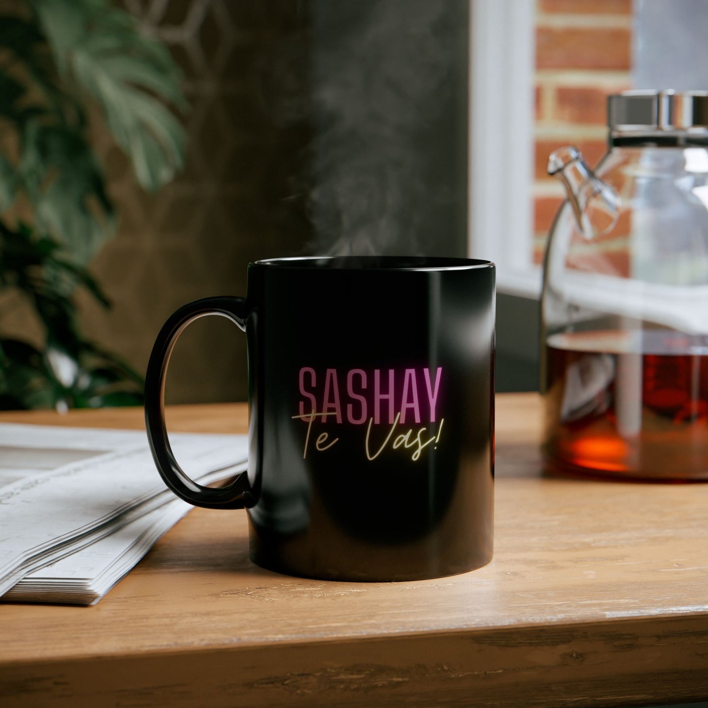 Black mug with colorful text on a white background Drag Race Spain, Drag Race Espana, Rupaul, Rupaul's Drag race, Drag Queens, LGBT, Queer culture