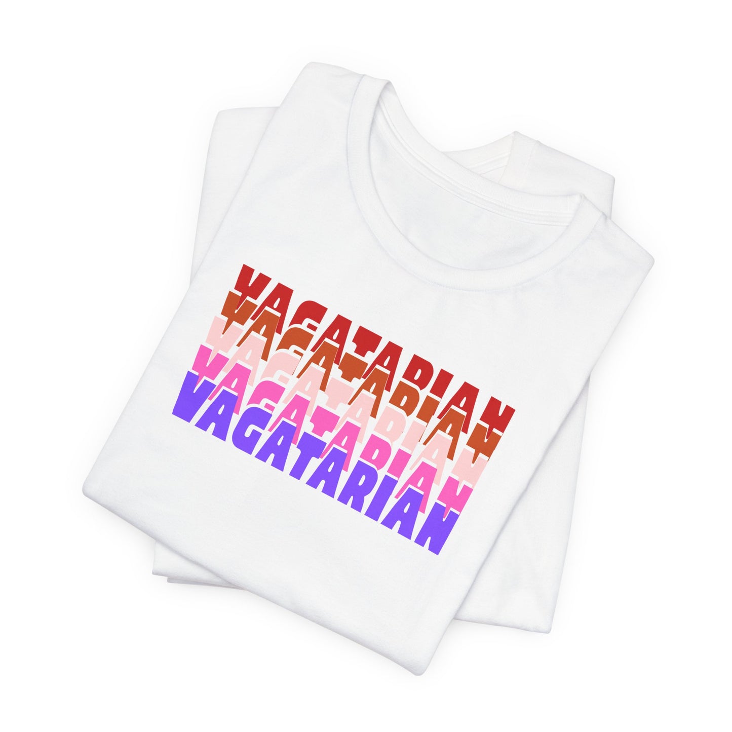 Vagatarian Unisex Jersey Tee, Casual Graphic T-Shirt for Everyday Wear, Perfect Gift for Food Lovers, Summer Tee, LGBTQ+ Pride Shirt