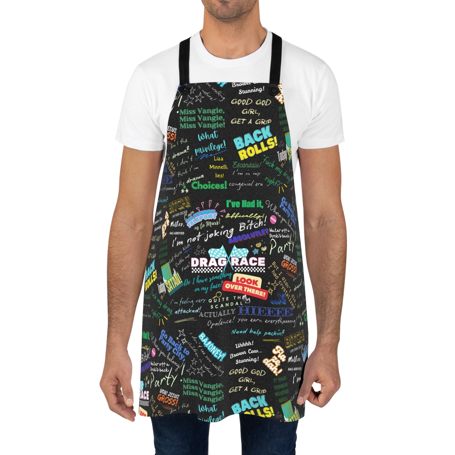 Drag Race US Fan Inspired Queens Quotes Chef Apron, Baking Gift for Drag Race fanatic Home Chefs, Birthday Present