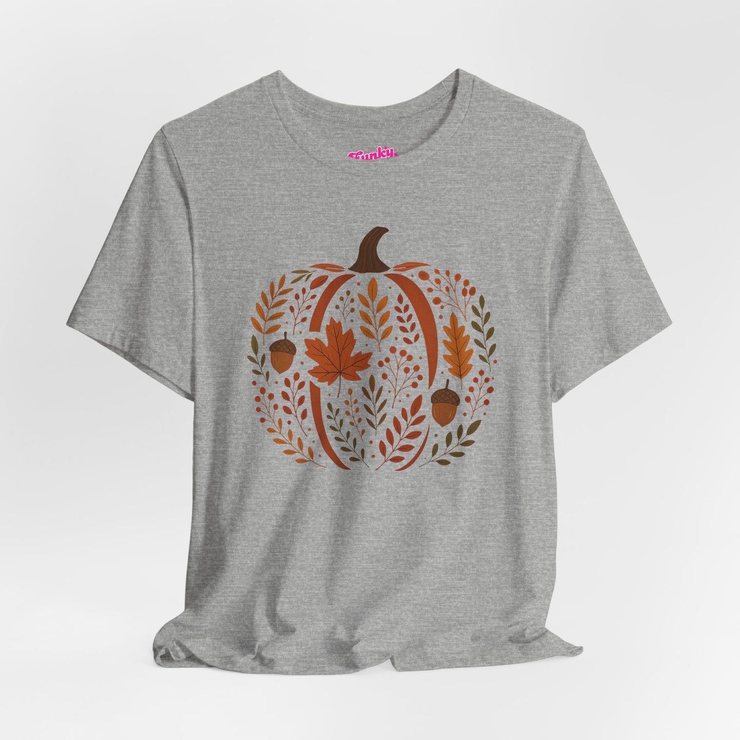 Autumn Pumpkin Tee, Fall Harvest Shirt, Unisex Short Sleeve T-shirt, Thanksgiving Apparel, Cozy Autumn Vibes