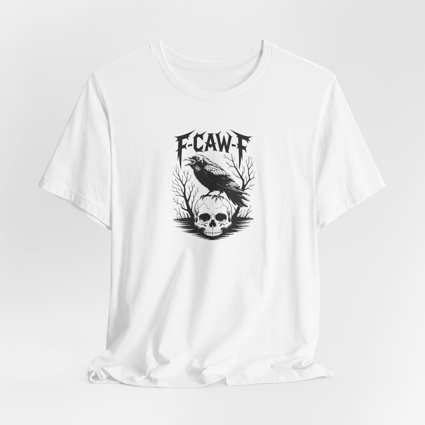 Gothic Graphic Tee, F-CAW-F Skull T-Shirt, Unisex Edgy Shirt, Halloween Gift, Alternative Fashion Wear, Casual Street Style