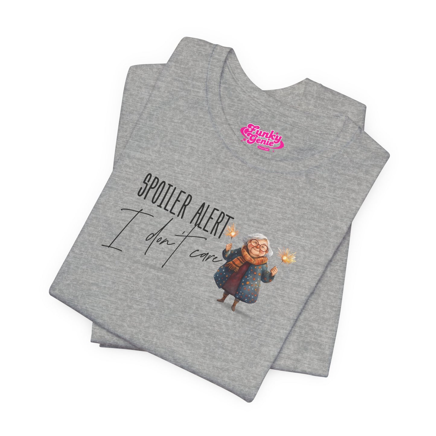 Spoiler Alert Tee, Cute Graphic Tee, Unisex Short Sleeve Shirt, Fun T-Shirt, Casual Wear, Gift for Movie Lovers