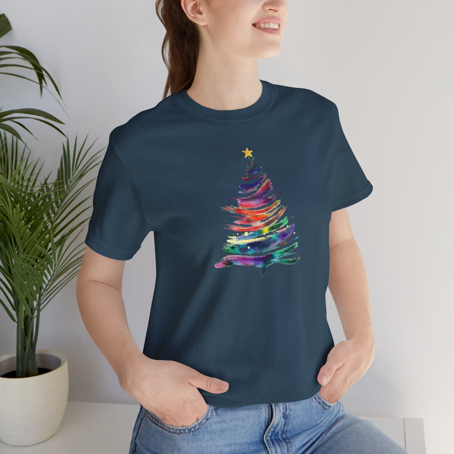 Christmas Tree Unisex Tee, Festive T-Shirt, Holiday Gift, Winter Apparel, Cozy Comfortable Wear, Seasonal Tee