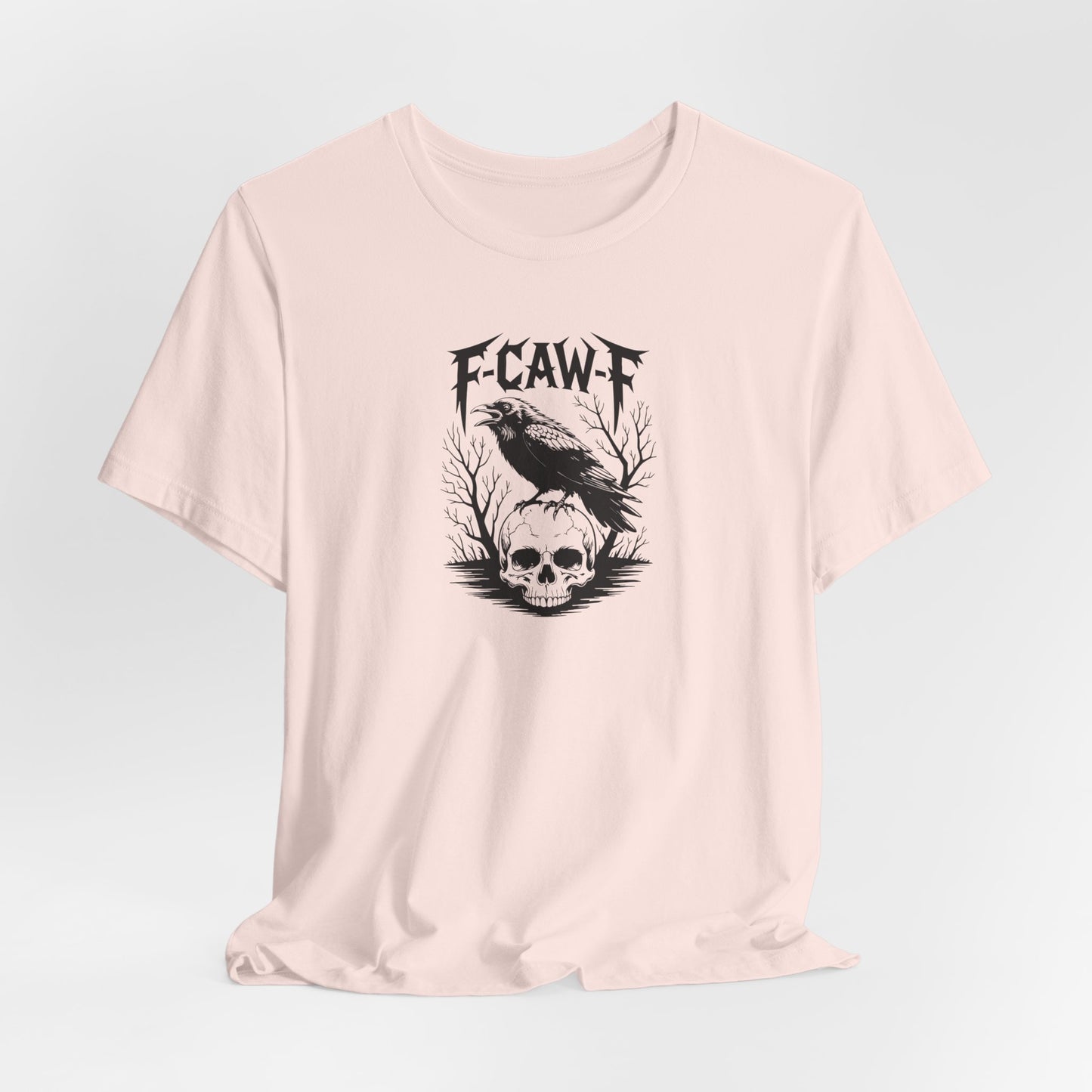 Gothic Graphic Tee, F-CAW-F Skull T-Shirt, Unisex Edgy Shirt, Halloween Gift, Alternative Fashion Wear, Casual Street Style