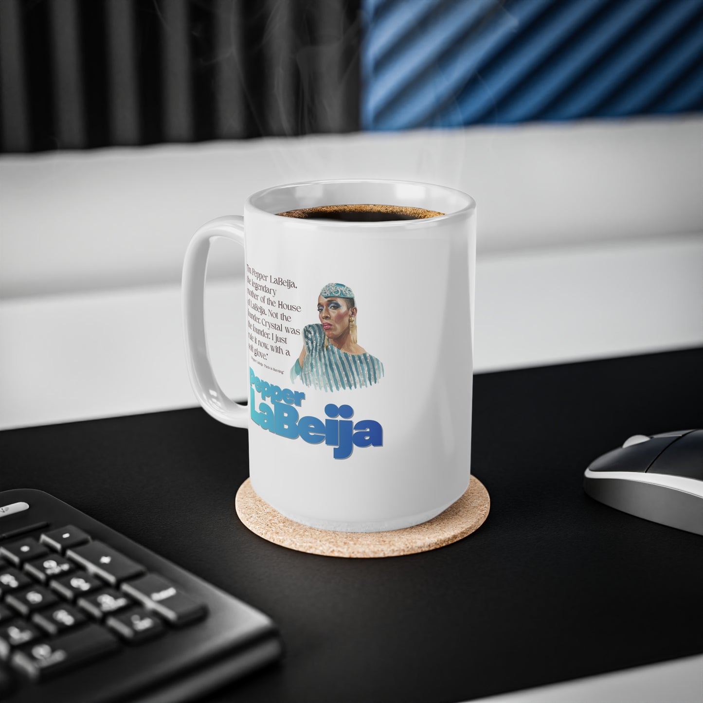 Pepper LaBeija Tribute Mug —Queer Icon Series -Ceramic Coffee Cup (11oz & 15oz) Paris is burning