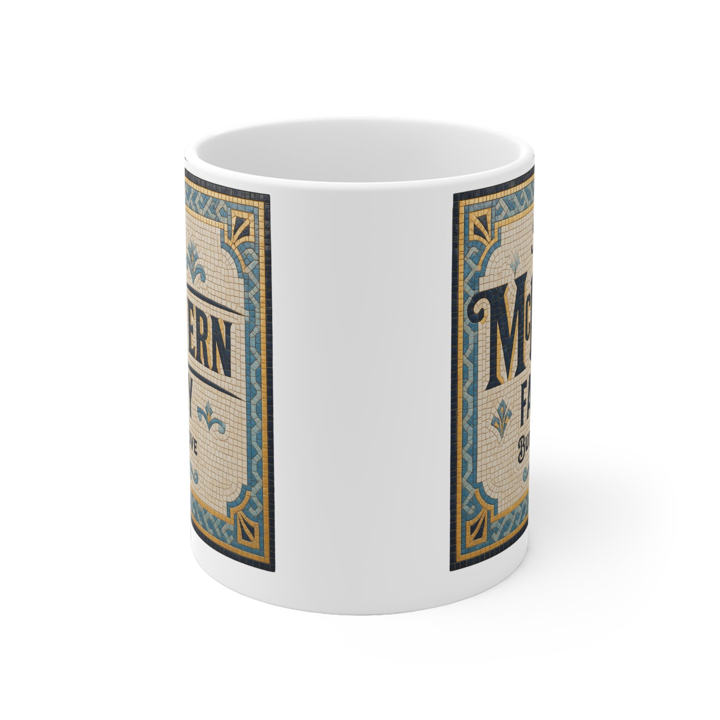 Family Name Ceramic Mug — Personalized "The Surname Family: Built on Love" Vintage Design