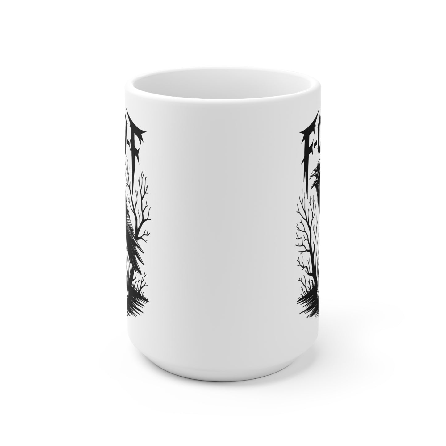 Gothic Raven Ceramic Mug | Dark Aesthetic Drinkware | Unique Skull Design | Ideal for Halloween, Gifts, Home Decor, Coffee Lovers.
