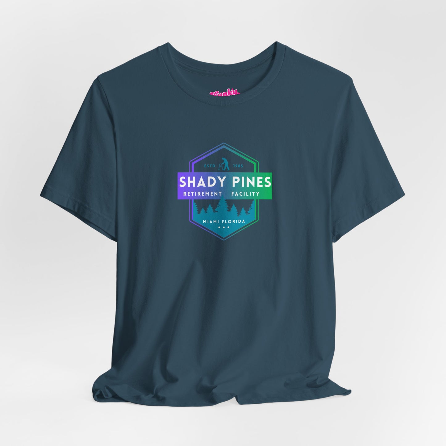 Shady Pines Retirement Tee, Unisex Jersey Shirt, Fun Golden Girls Inspired Fan Vintage Style T-Shirt