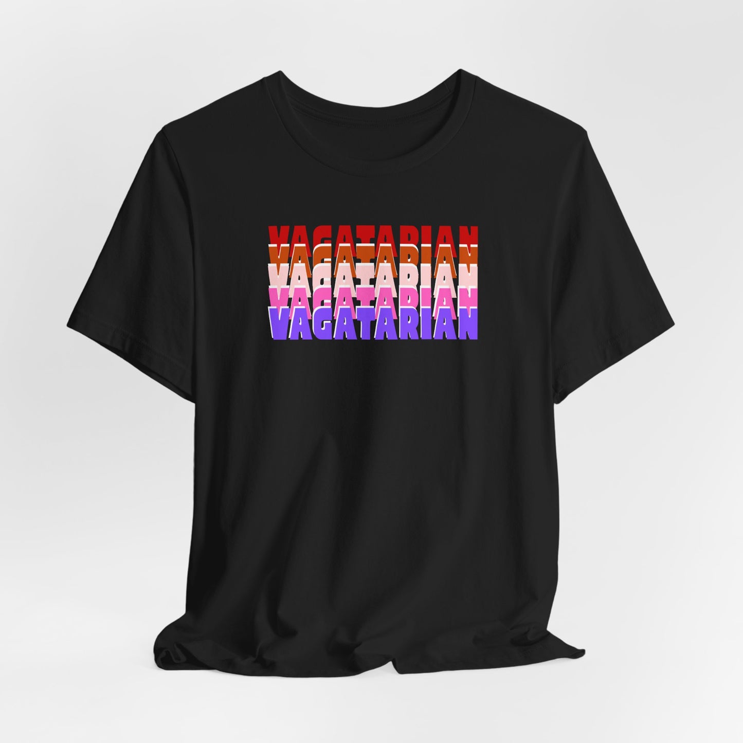 Vagatarian Unisex Jersey Tee, Casual Graphic T-Shirt for Everyday Wear, Perfect Gift for Food Lovers, Summer Tee, LGBTQ+ Pride Shirt
