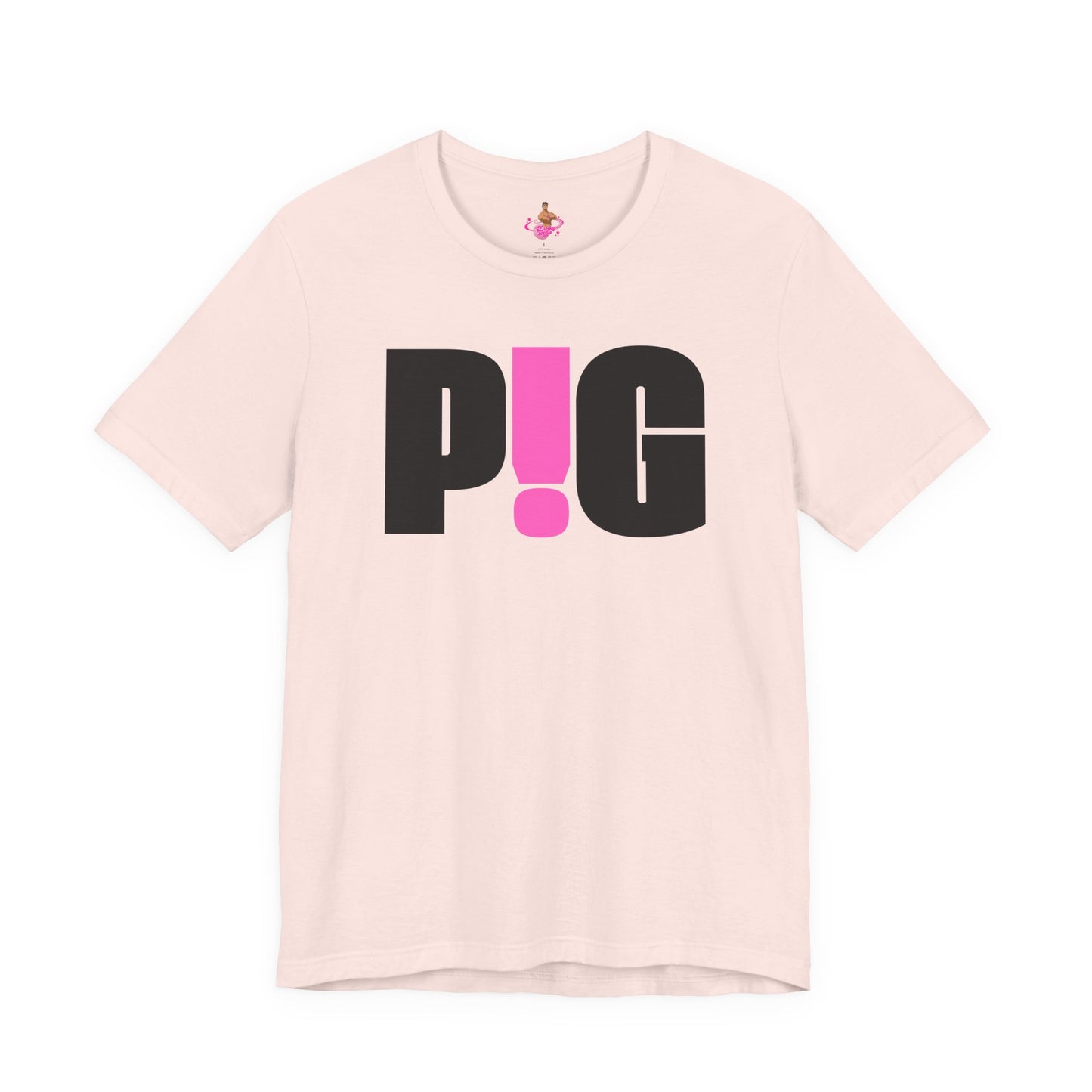 Pink t-shirt with black and pink text on a white background Kink, LGBTQIA+, Queer Sub Dom Pig, Piggy