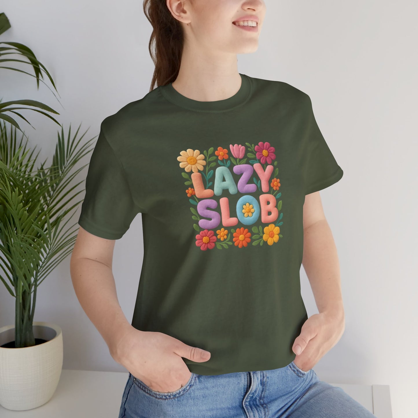 Lazy Slob Floral Graphic Tee