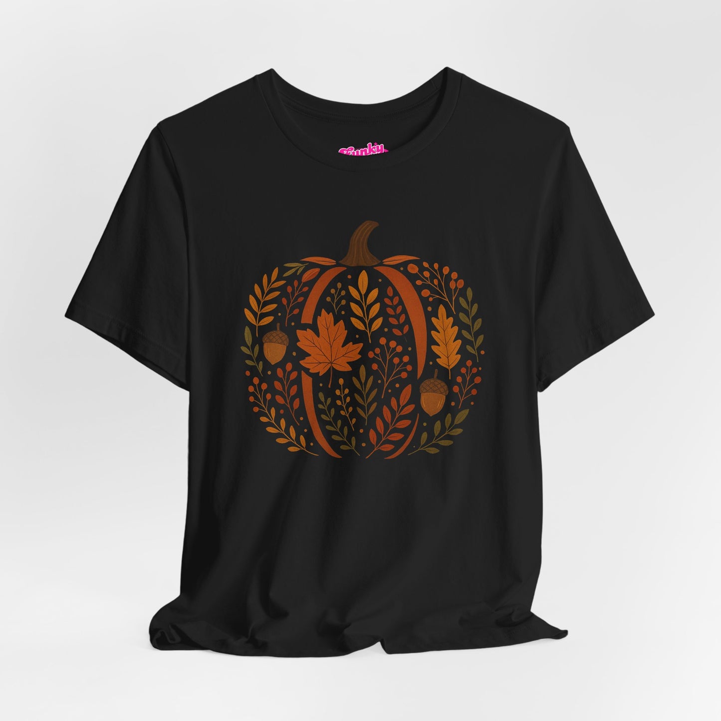 Autumn Pumpkin Tee, Fall Harvest Shirt, Unisex Short Sleeve T-shirt, Thanksgiving Apparel, Cozy Autumn Vibes