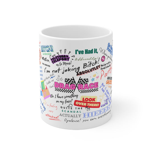 Drag Race US Queens Quotes  Ceramic Coffee Cups - 11oz & 15oz, Funny Gift for Coffee Lovers, Unique Mugs for Pride, LGBTQ+ Party Decor, Quirky Home [...]