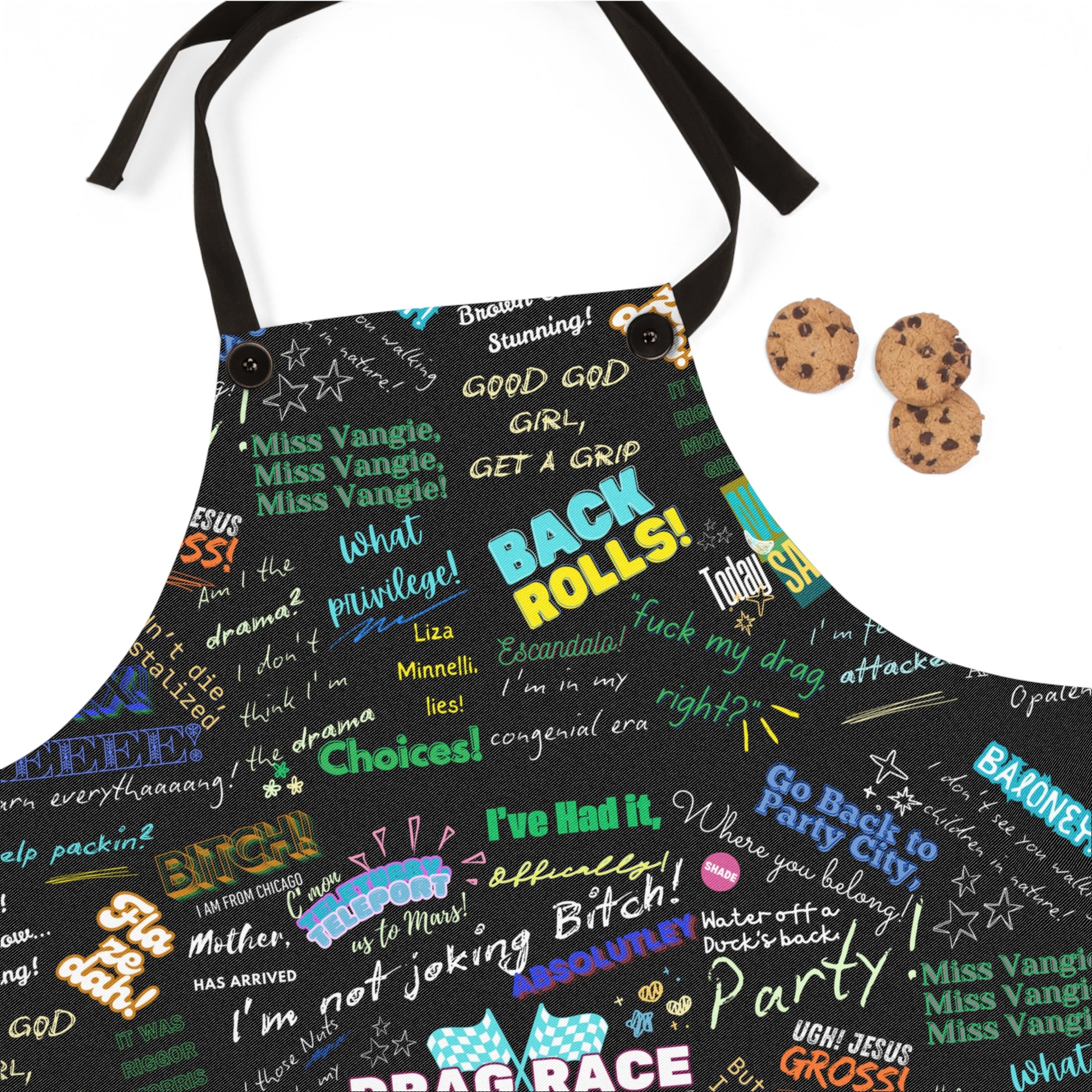 Drag Race US Fan Inspired Queens Quotes Chef Apron, Baking Gift for Drag Race fanatic Home Chefs, Birthday Present