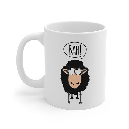 Playful Sheep Ceramic Coffee Cup | 11oz & 15oz, Fun Gift for Coffee Lovers, Unique Kitchen Decor, Great for Birthdays, Everyday Use