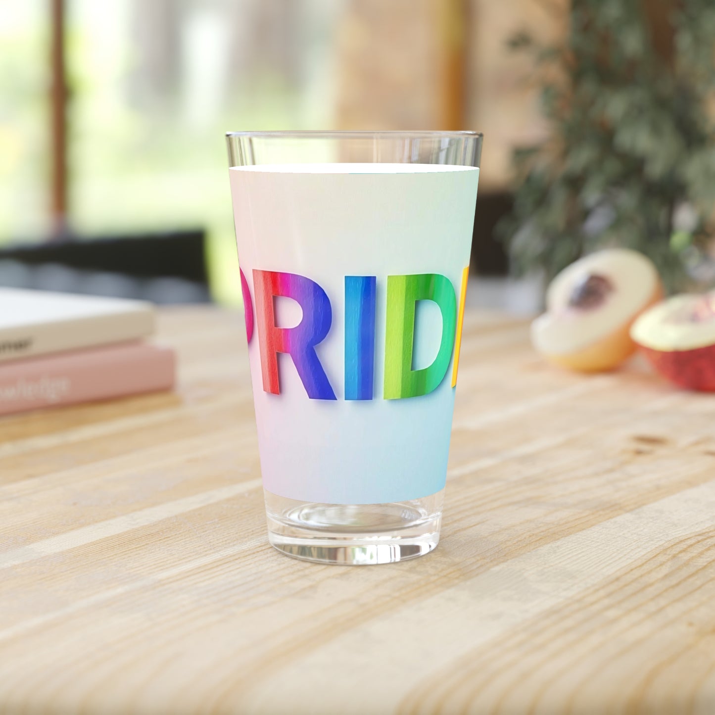 Three colorful drinks with rainbow letters on a white background LGBTQIA+ Pride Queer Pride