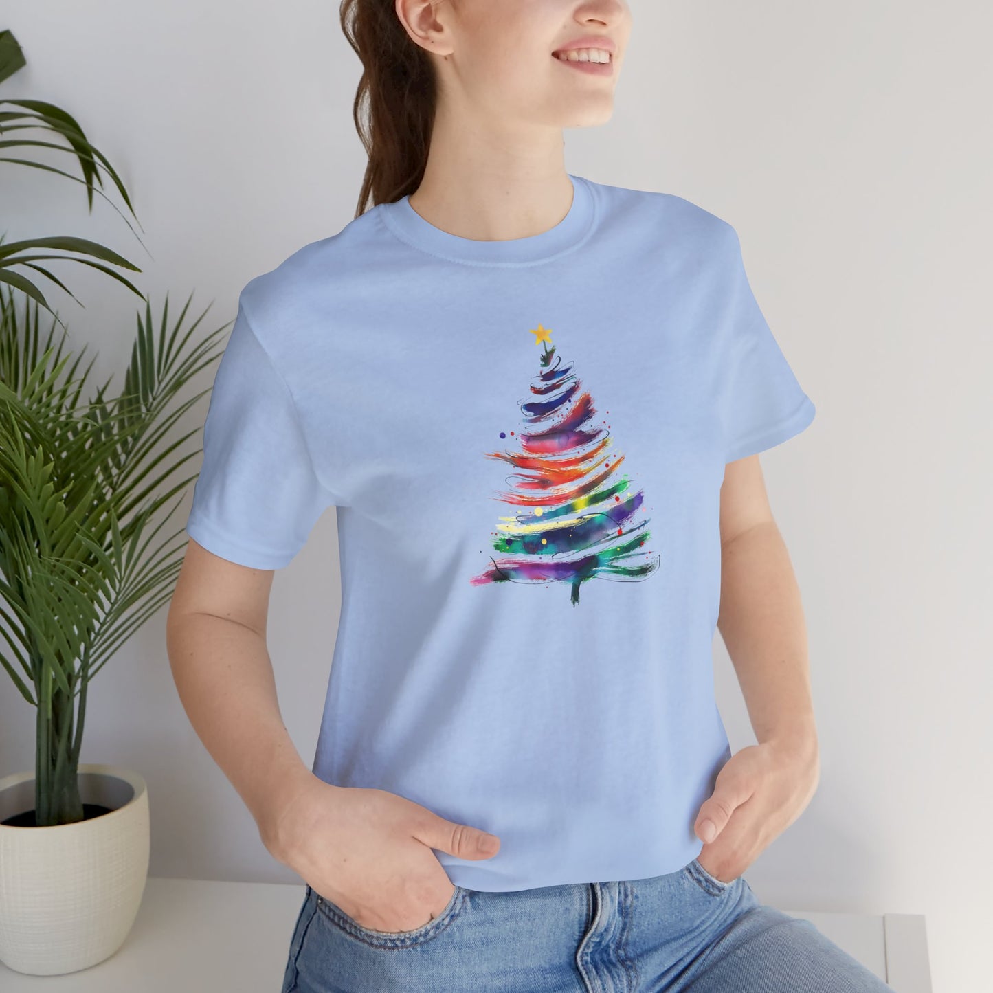 Christmas Tree Unisex Tee, Festive T-Shirt, Holiday Gift, Winter Apparel, Cozy Comfortable Wear, Seasonal Tee