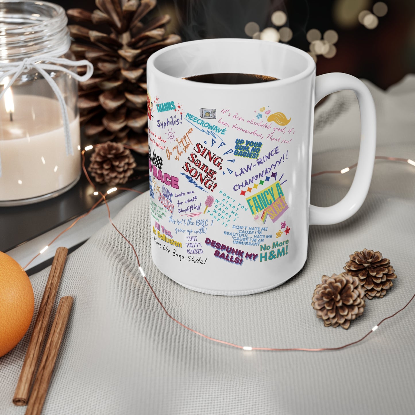 Drag Race UK Queens Quotes  Ceramic Coffee Cups - Fun Mugs for Coffee Lovers, Gift for Friends, Sip & Chat, Movie Night, Birthday