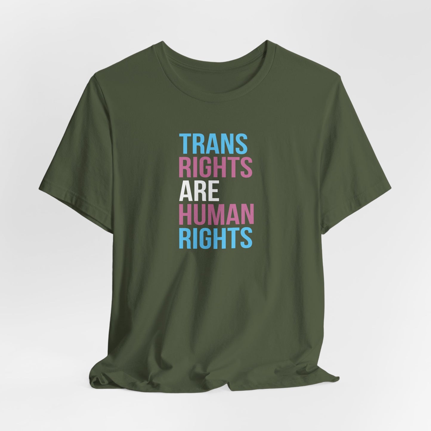 Trans Rights are Human Rights - Unisex Short Sleeve Tee, LGBTQ+ Pride Shirt, Equality Apparel, Human Rights Gift, Activism Clothing