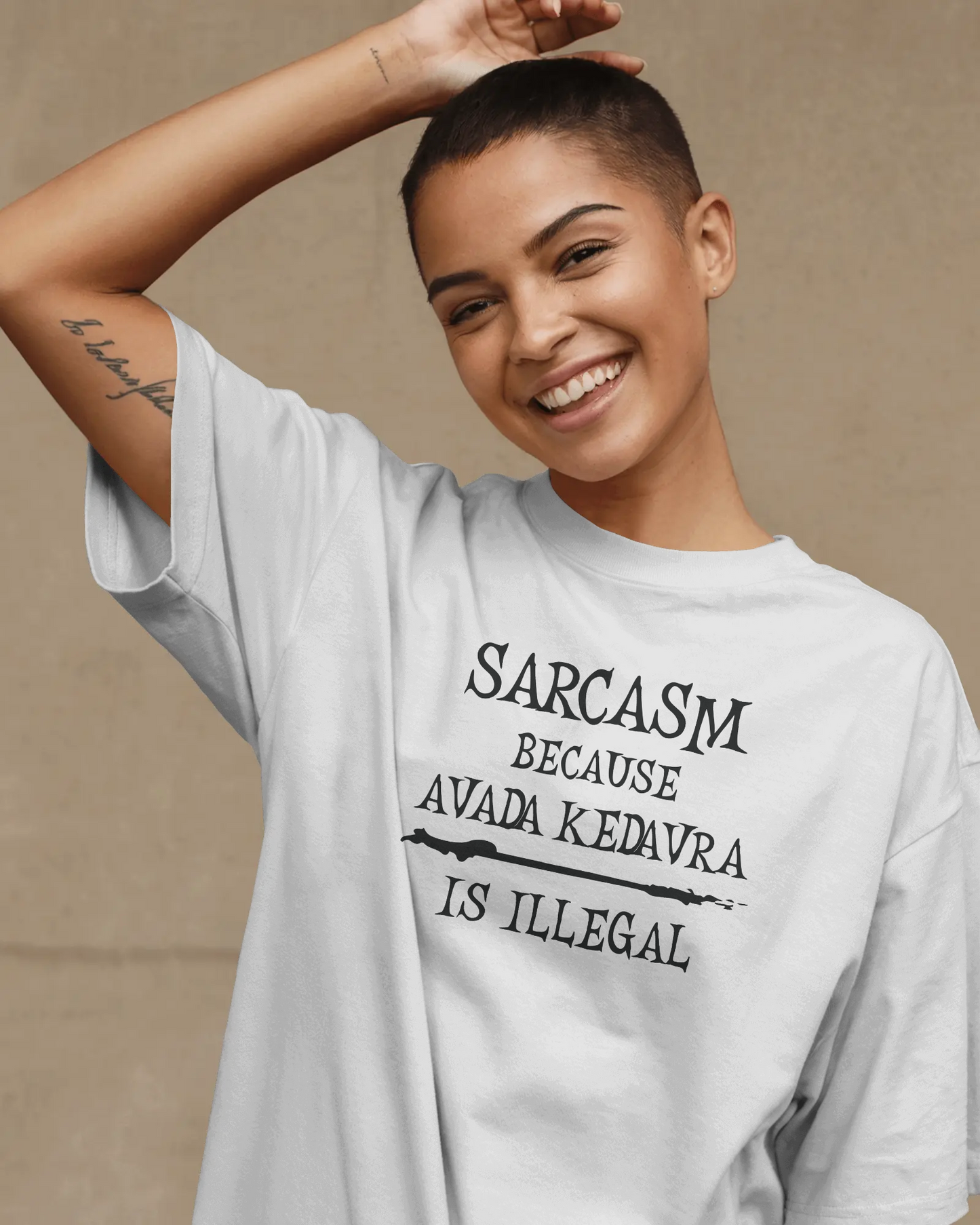 Sarcasm because  Avada Kedvra is Illegal - Unisex T-Shirt, Funny Graphic Tee, Gift for Creators, Quirky Humor Shirt, Casual Wear, Everyday Outfit