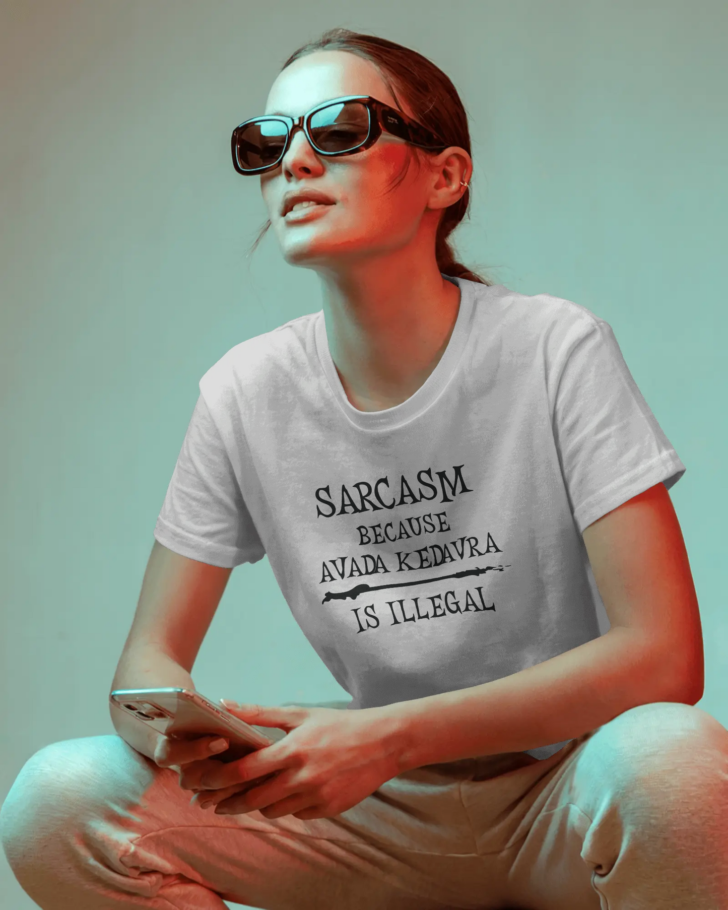 Sarcasm because  Avada Kedvra is Illegal - Unisex T-Shirt, Funny Graphic Tee, Gift for Creators, Quirky Humor Shirt, Casual Wear, Everyday Outfit