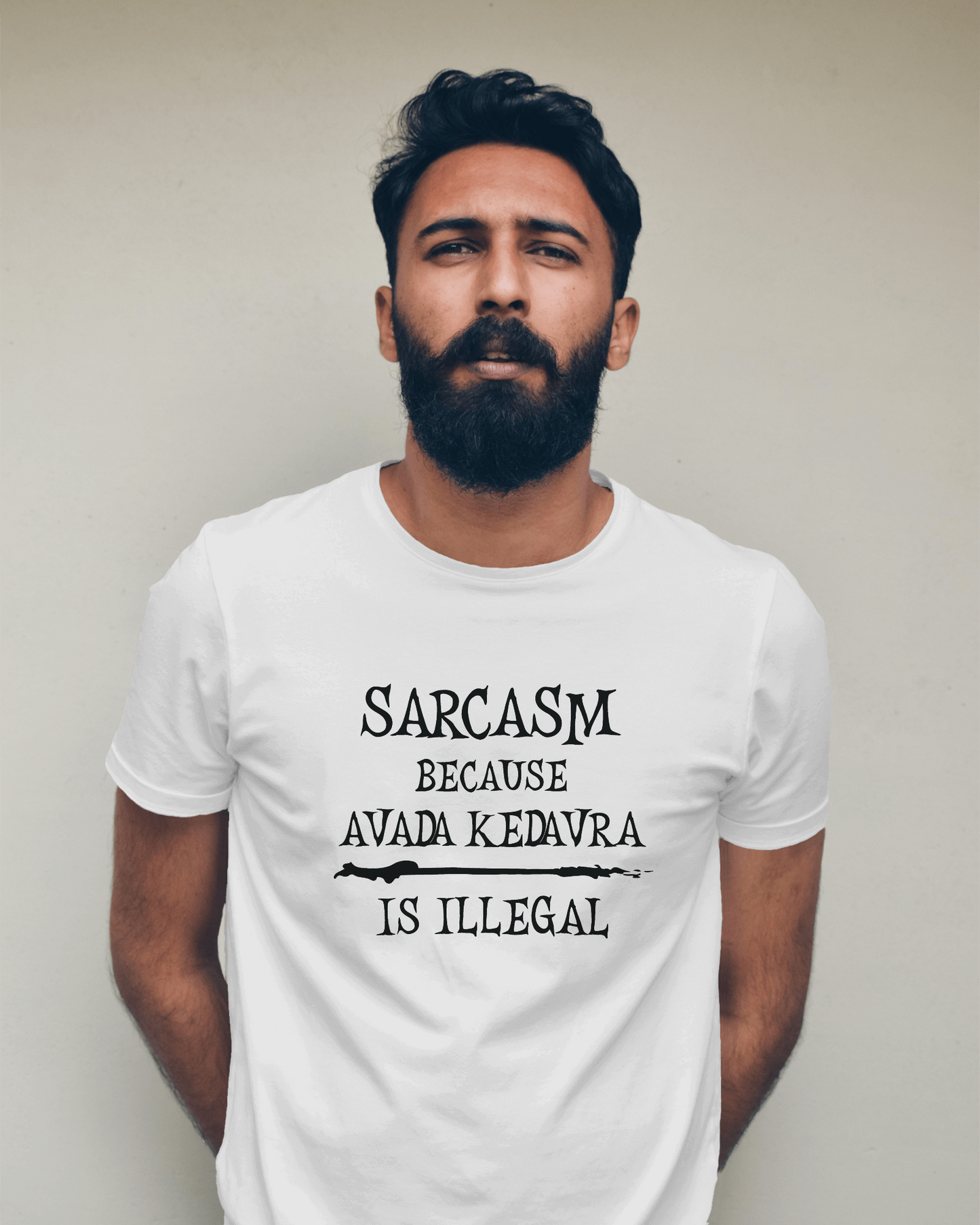 Sarcasm because  Avada Kedvra is Illegal - Unisex T-Shirt, Funny Graphic Tee, Gift for Creators, Quirky Humor Shirt, Casual Wear, Everyday Outfit