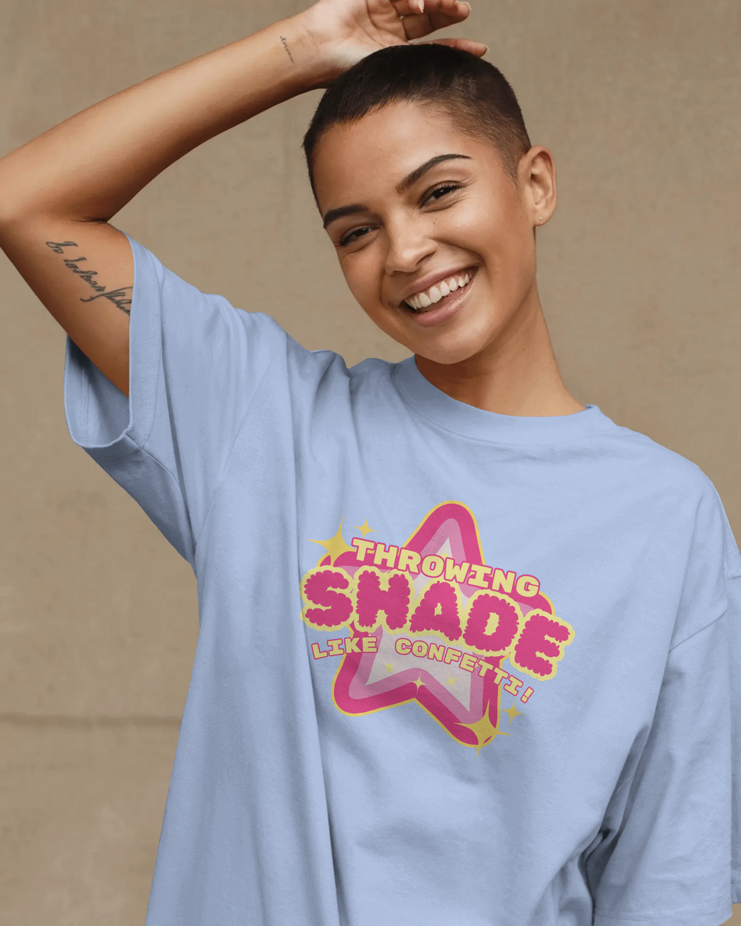 Throwing Shade like Confetti -  Unisex Heavy Cotton Tee, Trendy T-Shirt, Gift for Friends, Party Wear, Casual Outfit, Summer Style