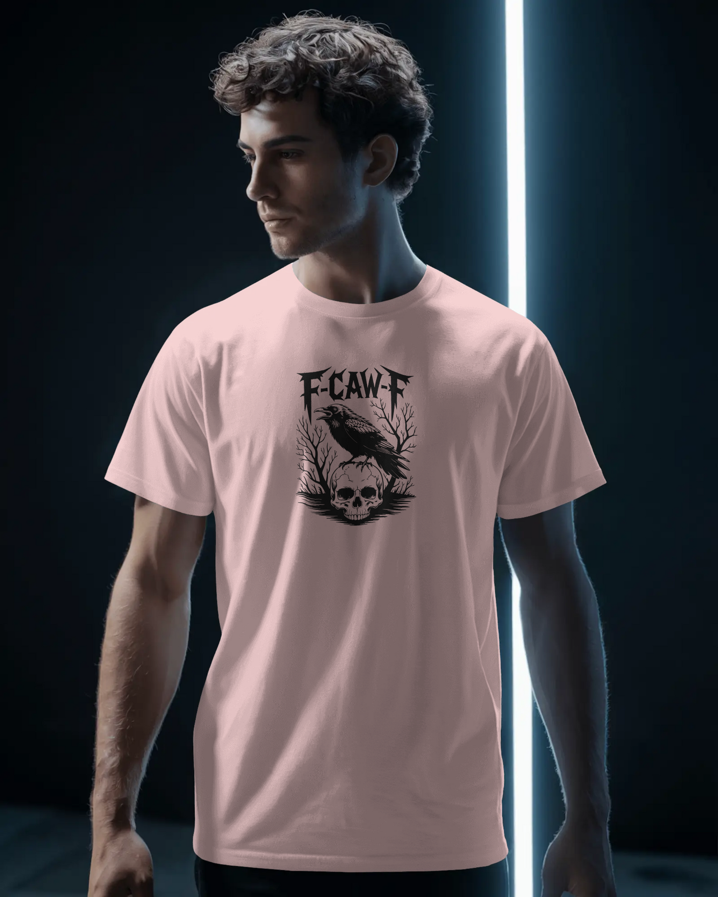 Gothic Graphic Tee, F-CAW-F Skull T-Shirt, Unisex Edgy Shirt, Halloween Gift, Alternative Fashion Wear, Casual Street Style