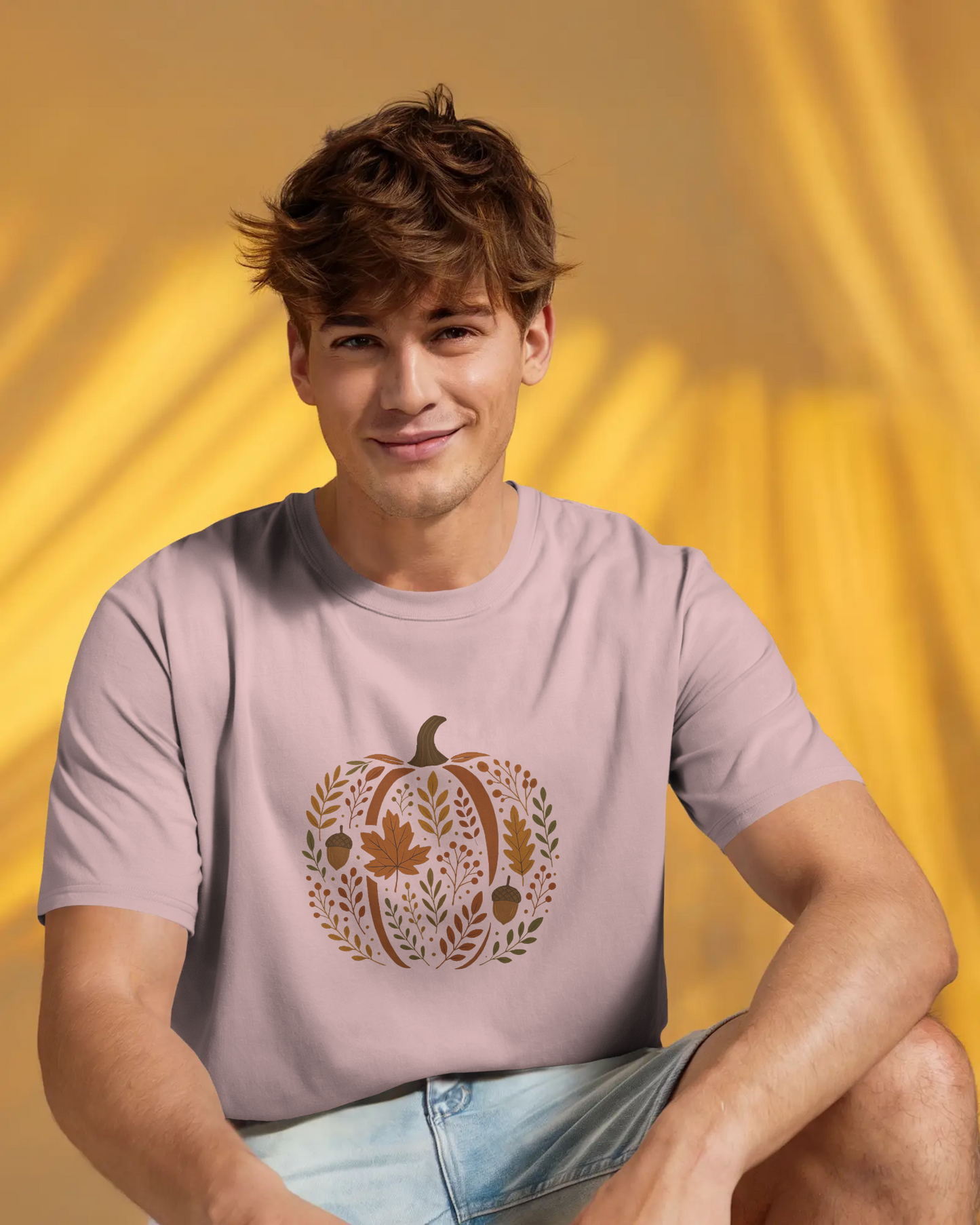 Autumn Pumpkin Tee, Fall Harvest Shirt, Unisex Short Sleeve T-shirt, Thanksgiving Apparel, Cozy Autumn Vibes