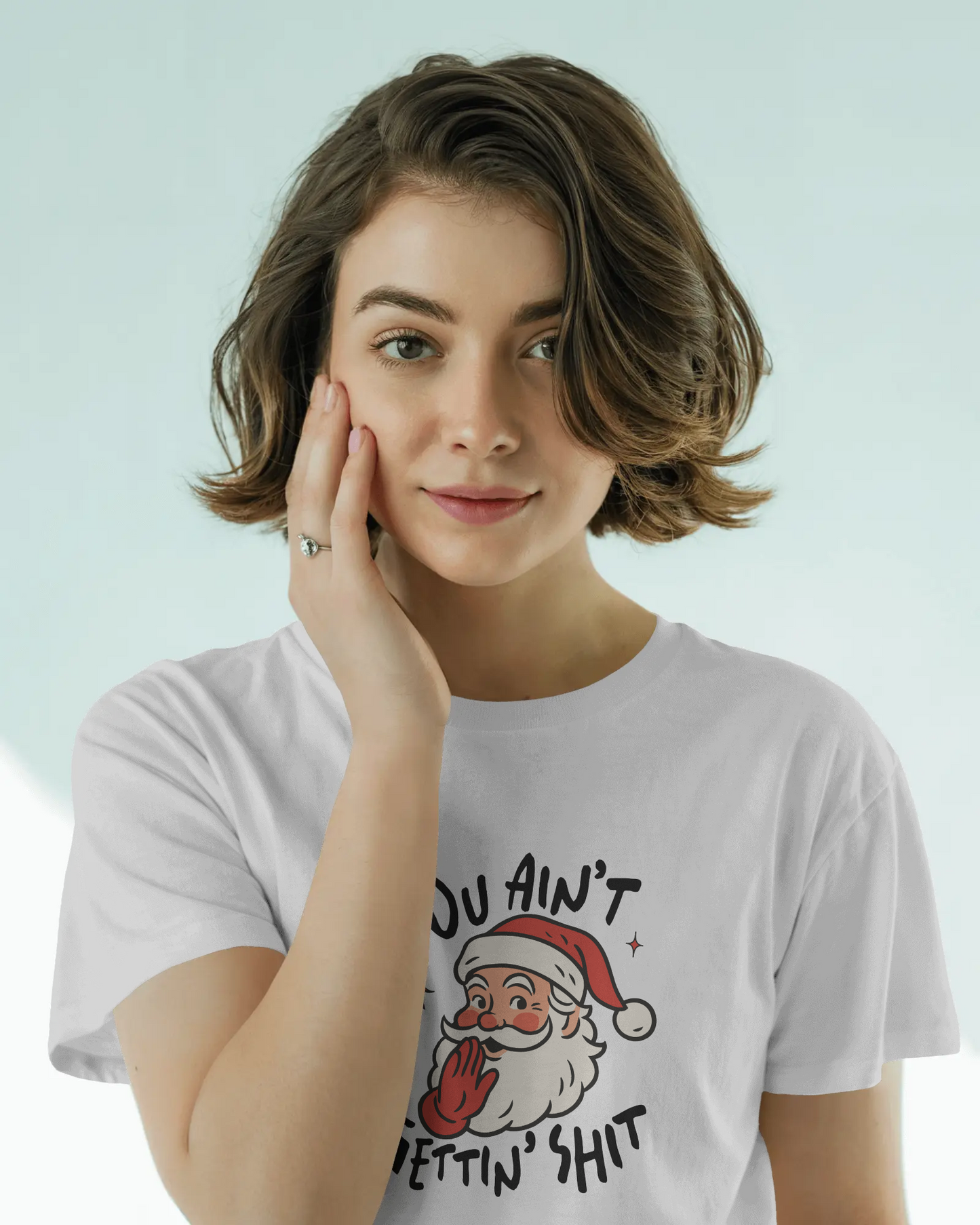 Funny Christmas Tee, Holiday Gift, Santa Humor Shirt, Unisex Short Sleeve T-shirt, Festive Apparel, Casual Wear