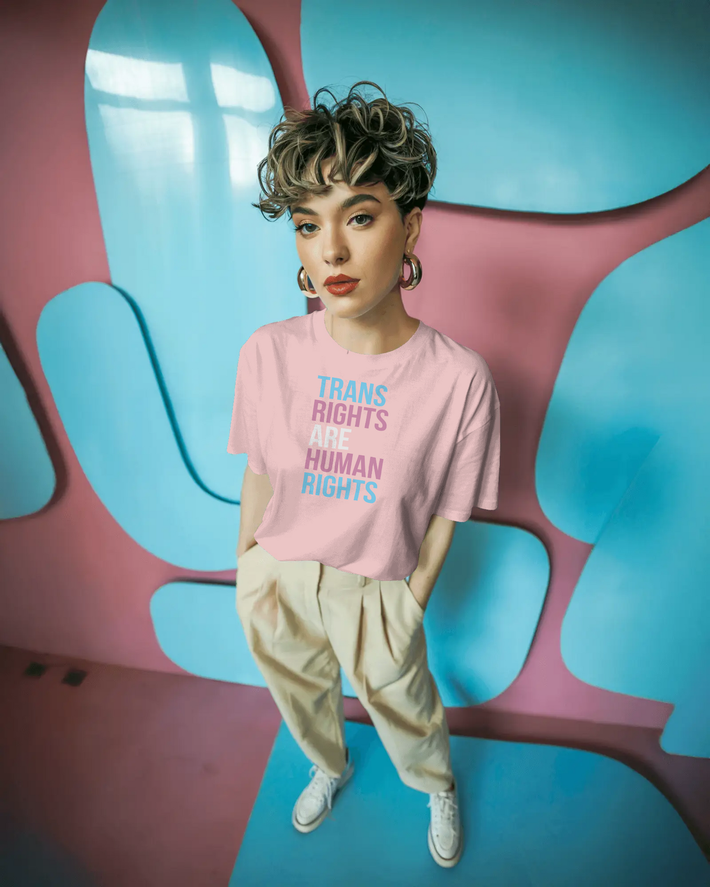 Trans Rights are Human Rights - Unisex Short Sleeve Tee, LGBTQ+ Pride Shirt, Equality Apparel, Human Rights Gift, Activism Clothing