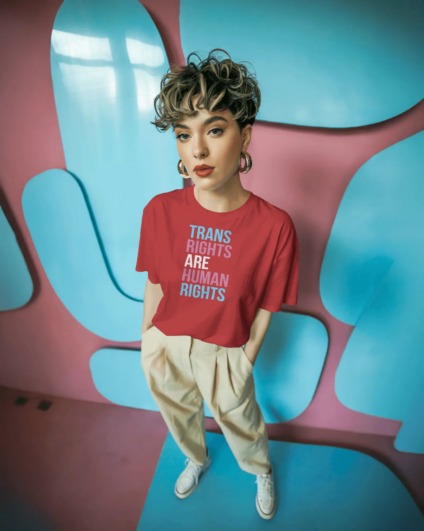 Trans Rights are Human Rights - Unisex Short Sleeve Tee, LGBTQ+ Pride Shirt, Equality Apparel, Human Rights Gift, Activism Clothing