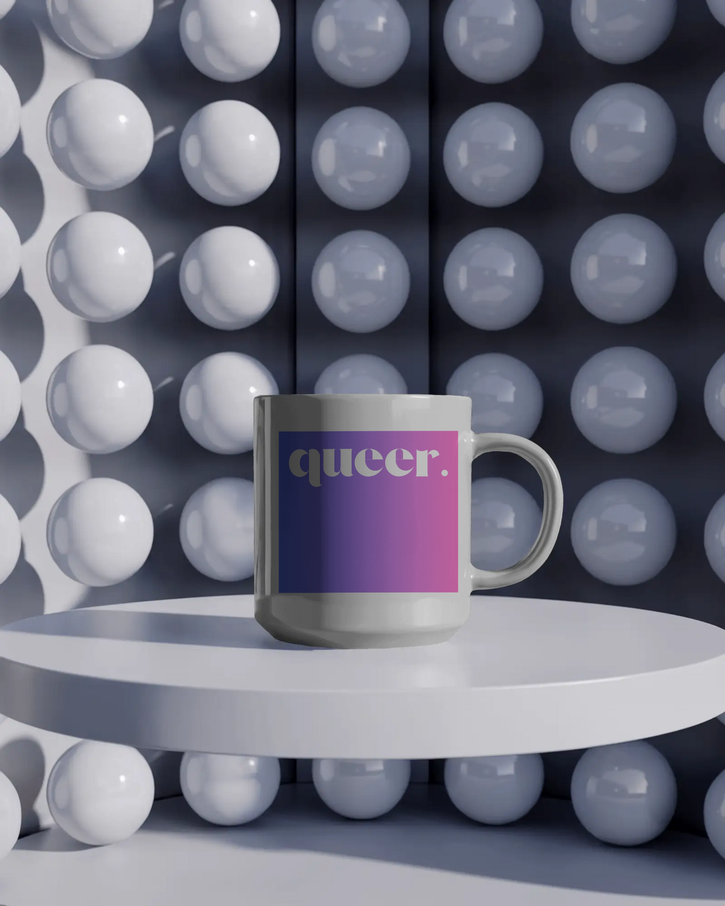 Queer Pride Ceramic Mug | LGBTQ+ Gift | Rainbow Mug for Coffee Lovers | Inspirational Drinkware | Fun Queer Art