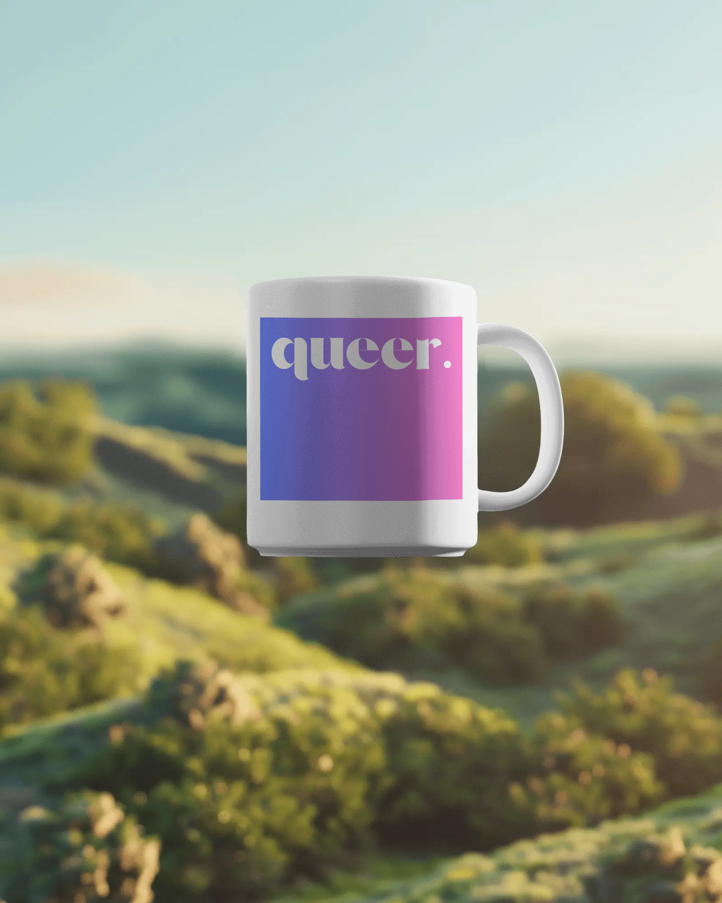 Queer Pride Ceramic Mug | LGBTQ+ Gift | Rainbow Mug for Coffee Lovers | Inspirational Drinkware | Fun Queer Art
