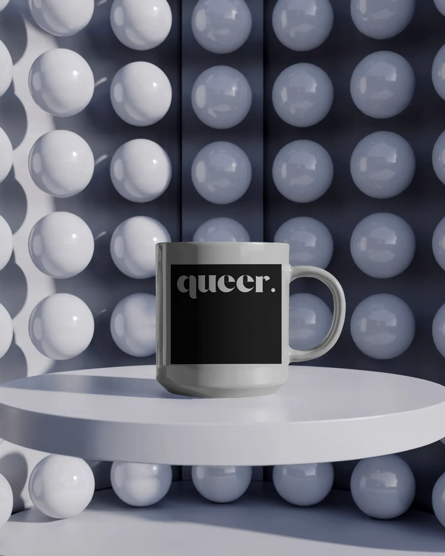 Queer Empowerment Ceramic Mug, LGBTQ+ Pride Mug, Unique Coffee Cup, Bold Statement Drinkware, Gift for Queer Community
