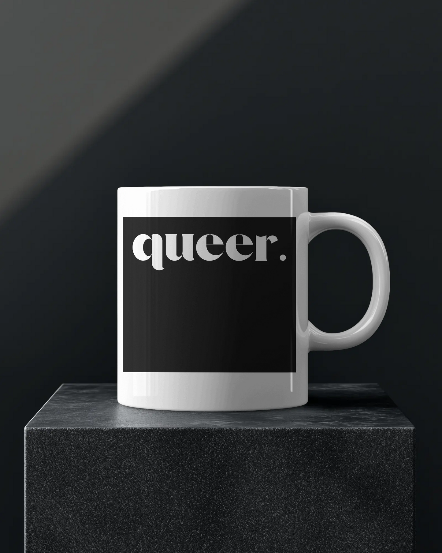 Queer Empowerment Ceramic Mug, LGBTQ+ Pride Mug, Unique Coffee Cup, Bold Statement Drinkware, Gift for Queer Community