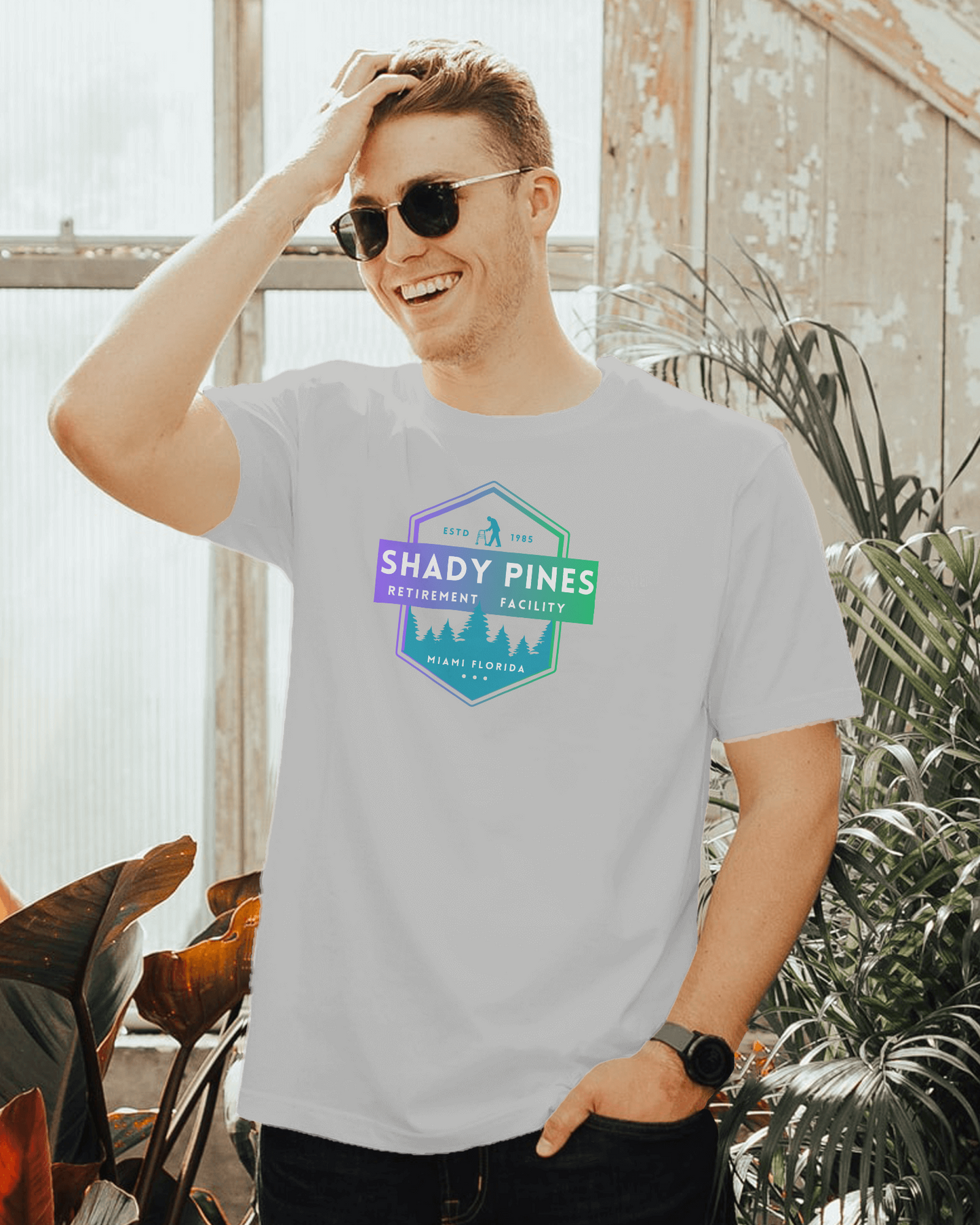 Shady Pines Retirement Tee, Unisex Jersey Shirt, Fun Golden Girls Inspired Fan Vintage Style T-Shirt