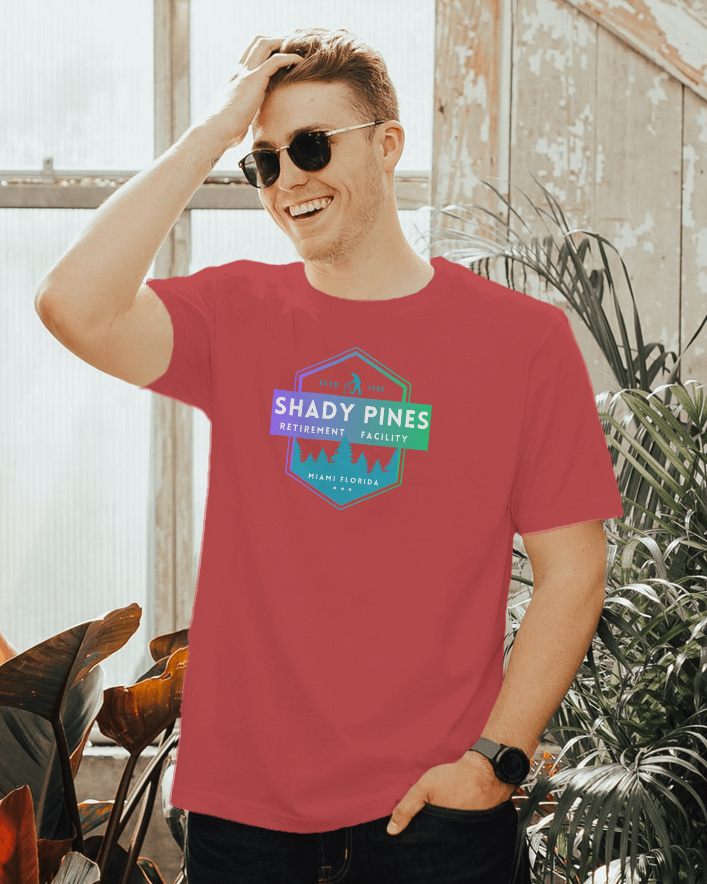 Shady Pines Retirement Tee, Unisex Jersey Shirt, Fun Golden Girls Inspired Fan Vintage Style T-Shirt